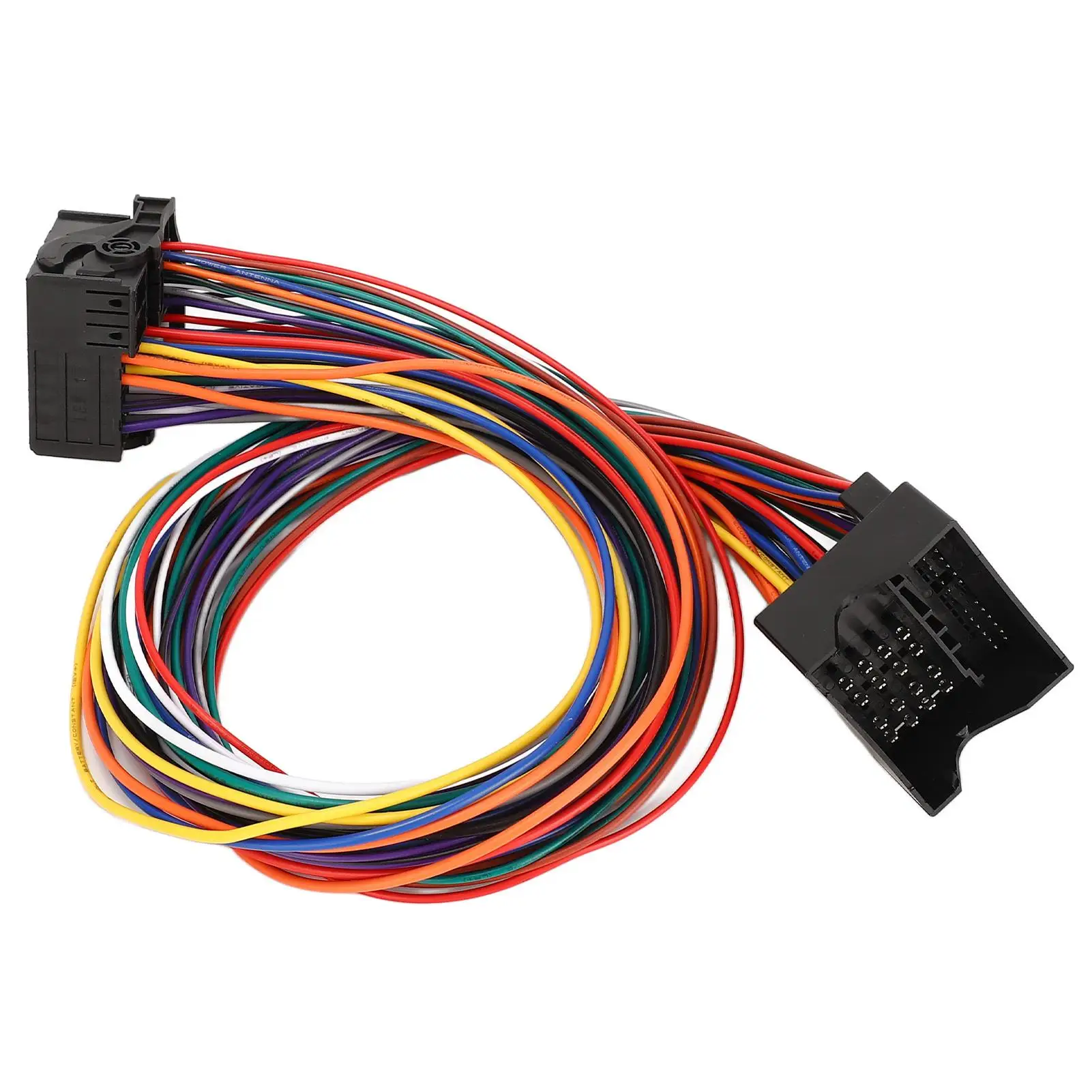 Car Radio Wire Harness 40 Pins Heat Resistant Stable Performance Wearproof PQ Extension Adapter Antiaging for repair