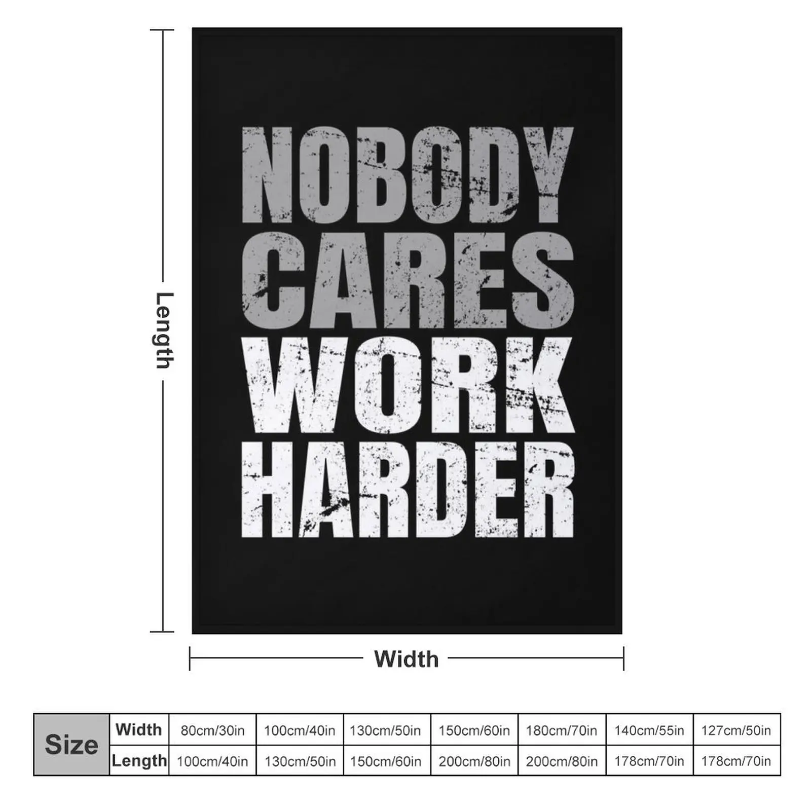 Nobody Cares Work Harder Throw Blanket funny gift Shaggy Soft Big Blankets