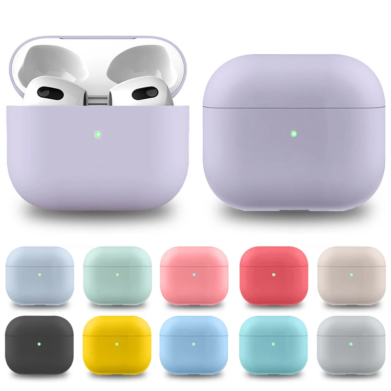 Soft Silicone Case Earphones for Apple Airpods 3rd generation case Bluetooth Wireless Earphone Protective Cover Box for Airpods