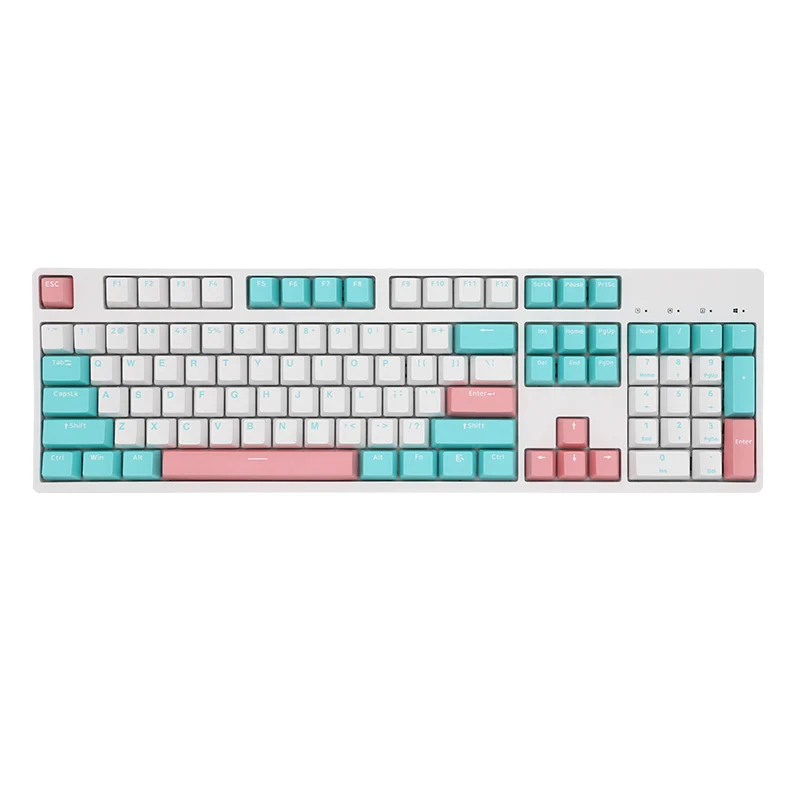 Rosa azul keycap conjunto bonito pbt 166 teclas oem perfil arte de jogos personalizado keycaps para presentes de teclado mecânico