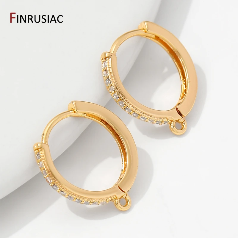 14K vergoldete Ohrringhaken, runde Creolen für Schmuckherstellung, Befestigungselemente für Ohrringe, DIY-Ohrring-Zubehör – Detail 21