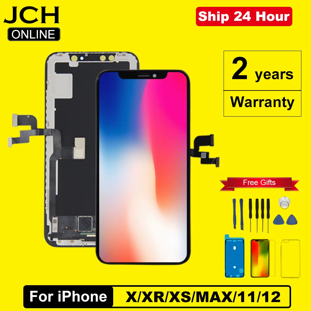 Screen Replacement For iPhone X OLED Touch Digitizer Assembly LCD Display For iPhone XR XS MAX 11 12 13 PRO Support True Tone