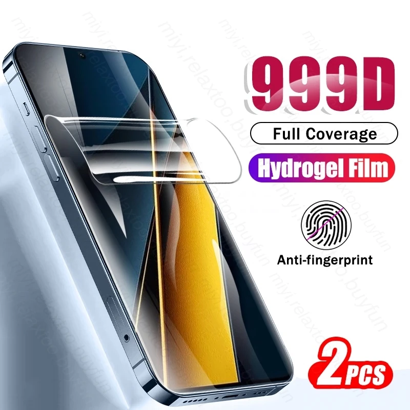 2PCS Hydrogel Film For Poco X 6 X6 Pro 5G Screen Protector Not Glass On Poko Little X6Pro PocoX6 PocoX6Pro 2024 2311DRK48G 6.67