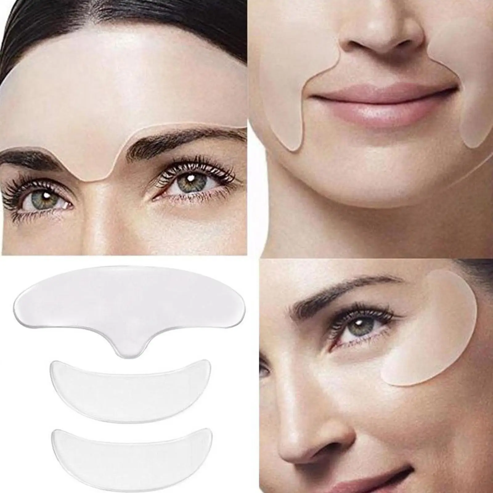 Anti Wrinkle Forehead Patch Silicone Reusable Silicone Patch Soft Comfortable Easy To Carry Facial Care Eye Mask Skin Care Tool