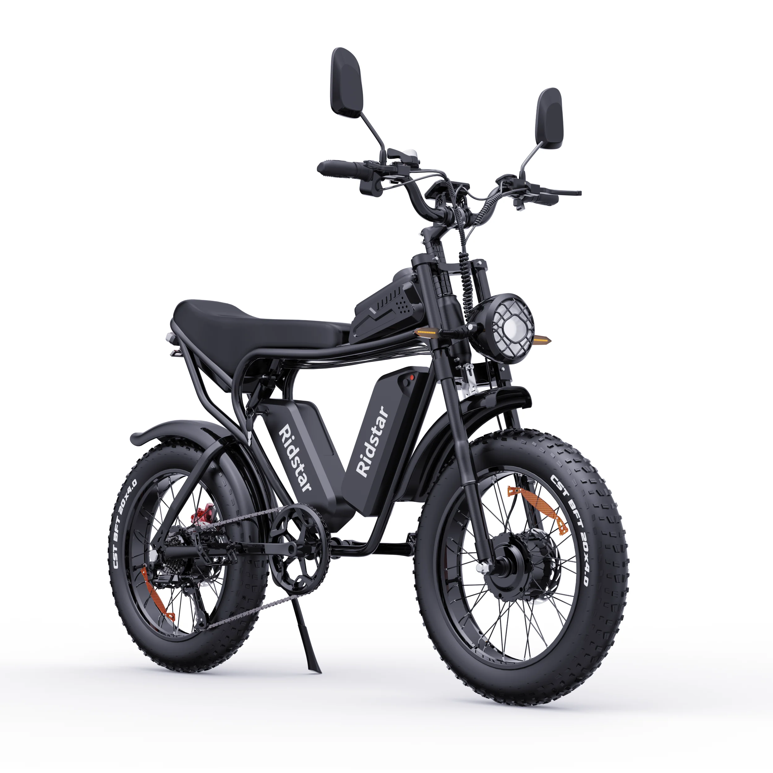 2000W Dual Motor Ridstar Q20 Pro Adult Electric Bike 52V40Ah Dual Battery 20-Inch Electric Bicycle All-Terrain Rideable E-Bike image 7