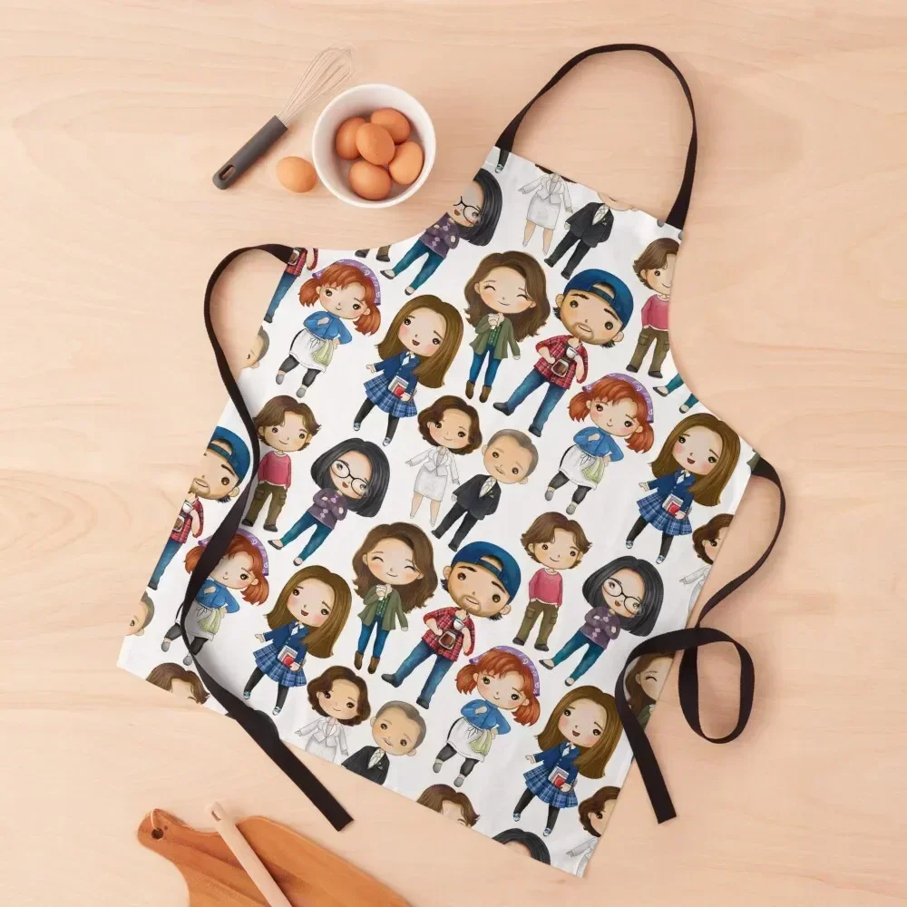 

Character Pattern TV Show Luke Diner & More | 2 TV Characters Apron Things For Kitchen restaurant accessories Men gift Apron