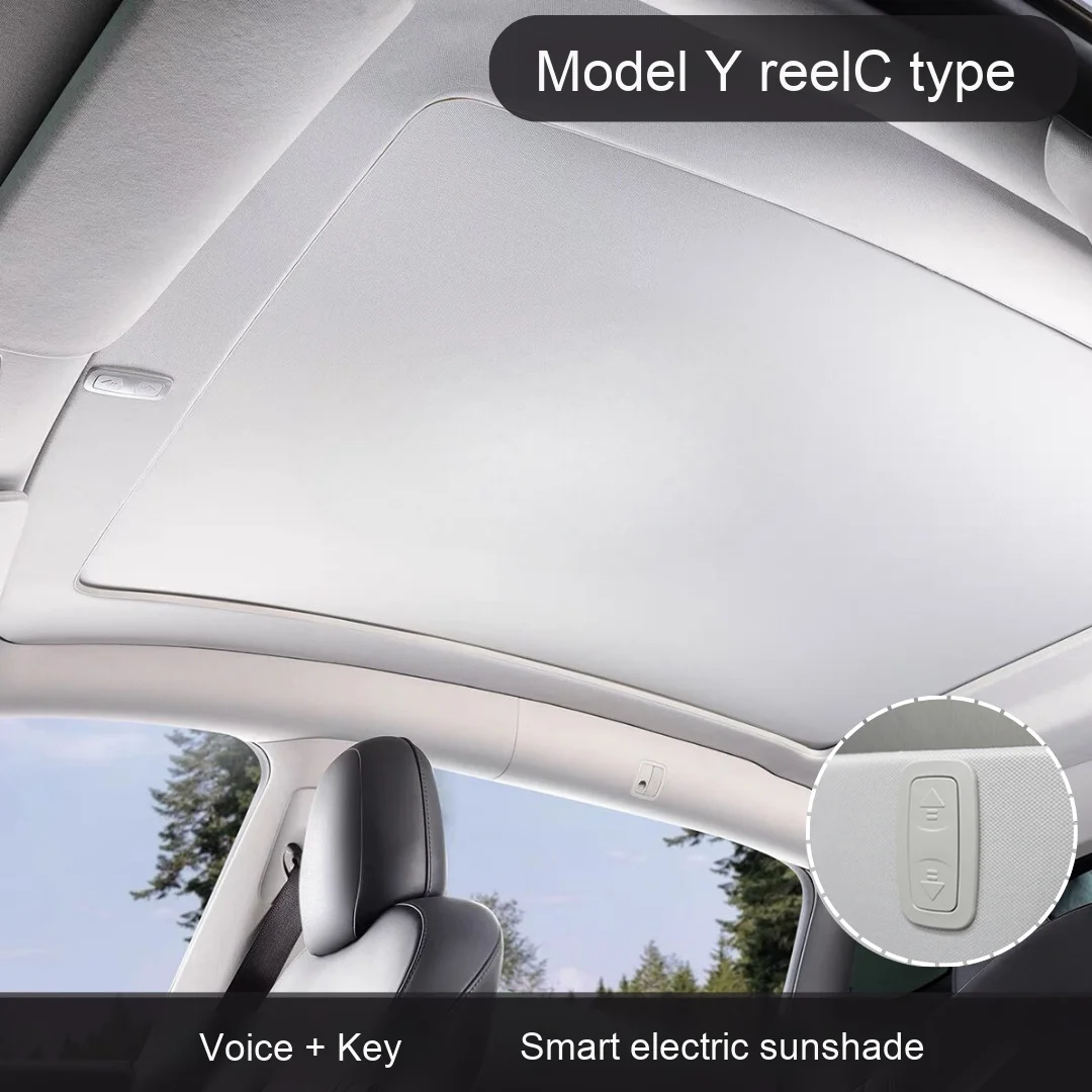 Penutup Matahari dari Produsen Terkemuka untuk Mobil Listrik Model Y, Pelindung Matahari Skylight dengan Insulasi Panas