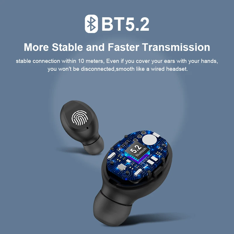 T31 Bluetooth Headset TWS Wireless Headphones Active Noise Cancellation Sport Earphones Smart Touch Control Game Earbuds