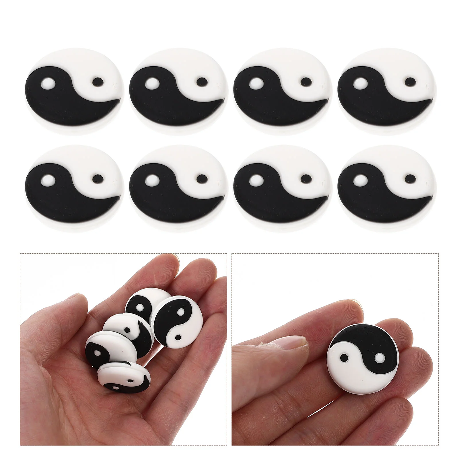 8 Pcs Tennis Racket Absorber Paddle Grip Accessories for Badminton Overgrip Vibration Damper Racquet Absorbers Balls