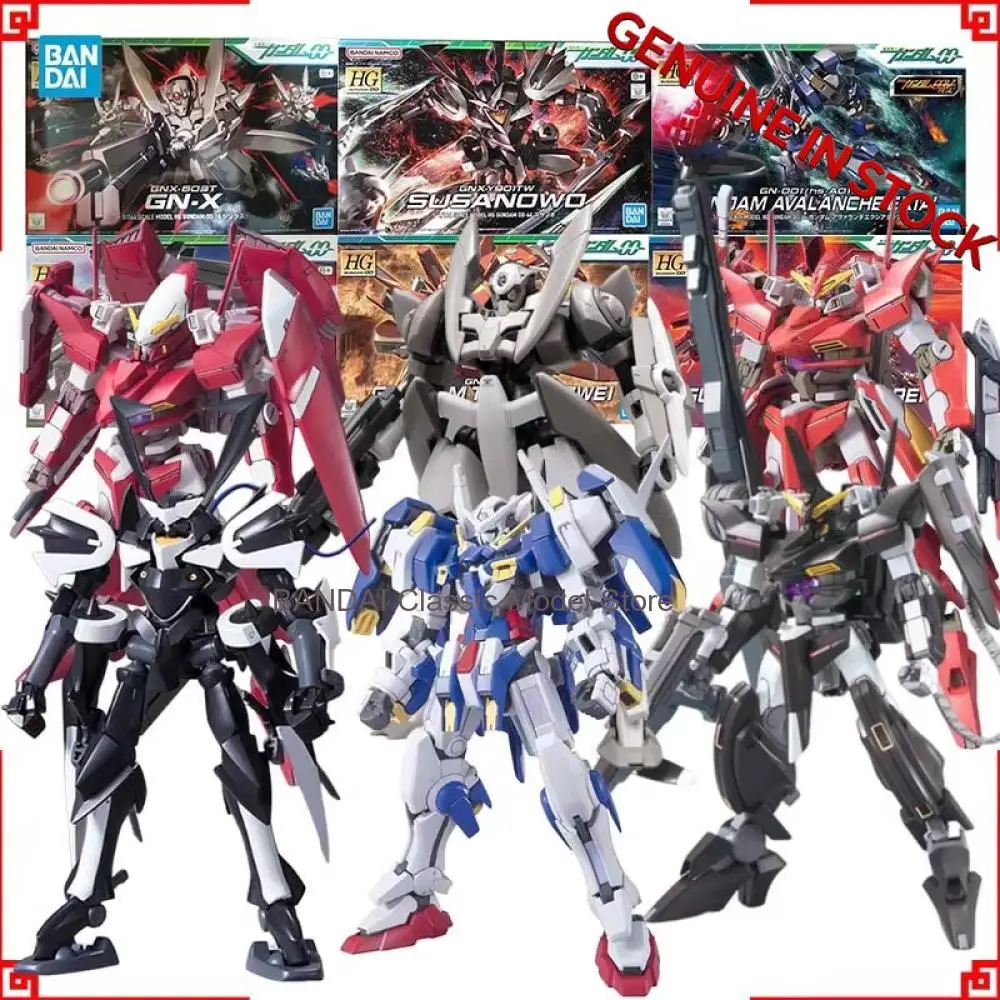 Bandai Gundam Model Kit HG Throne Eins Throne Zwei Drei GN-X Susanowo Avalanche Exia Action Figure Gunpla Anime Figures Toy Gift