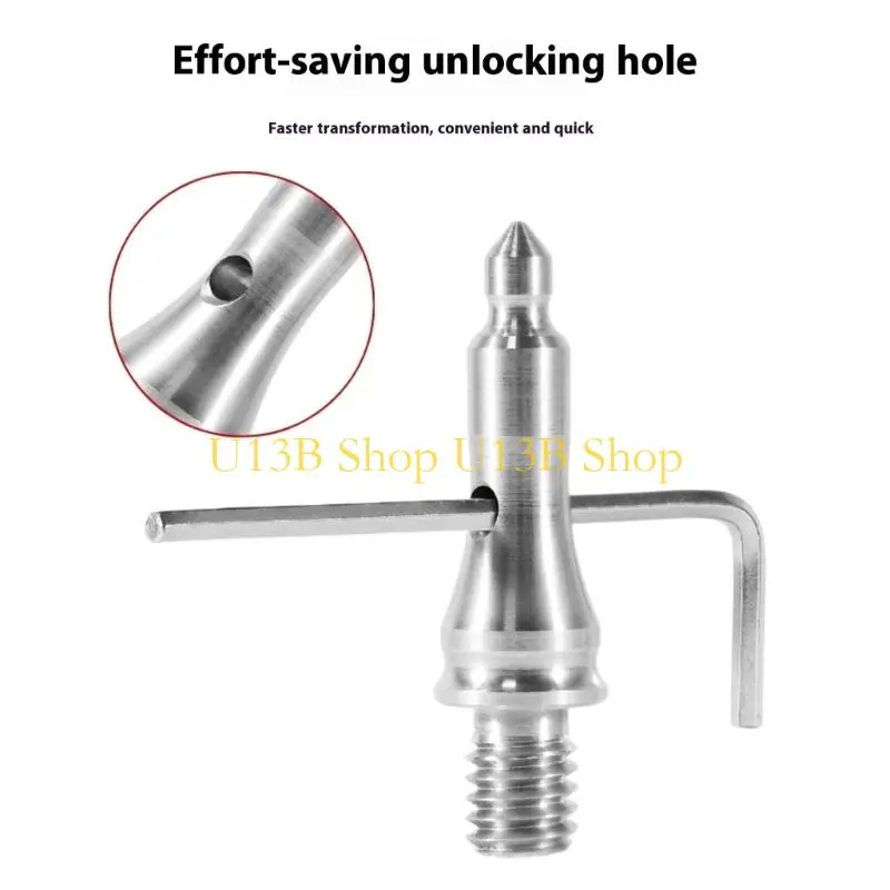 U13B AntiSlip Vibration Damping Foot Spikes for Photography Tripods Monopods Stainless Steel