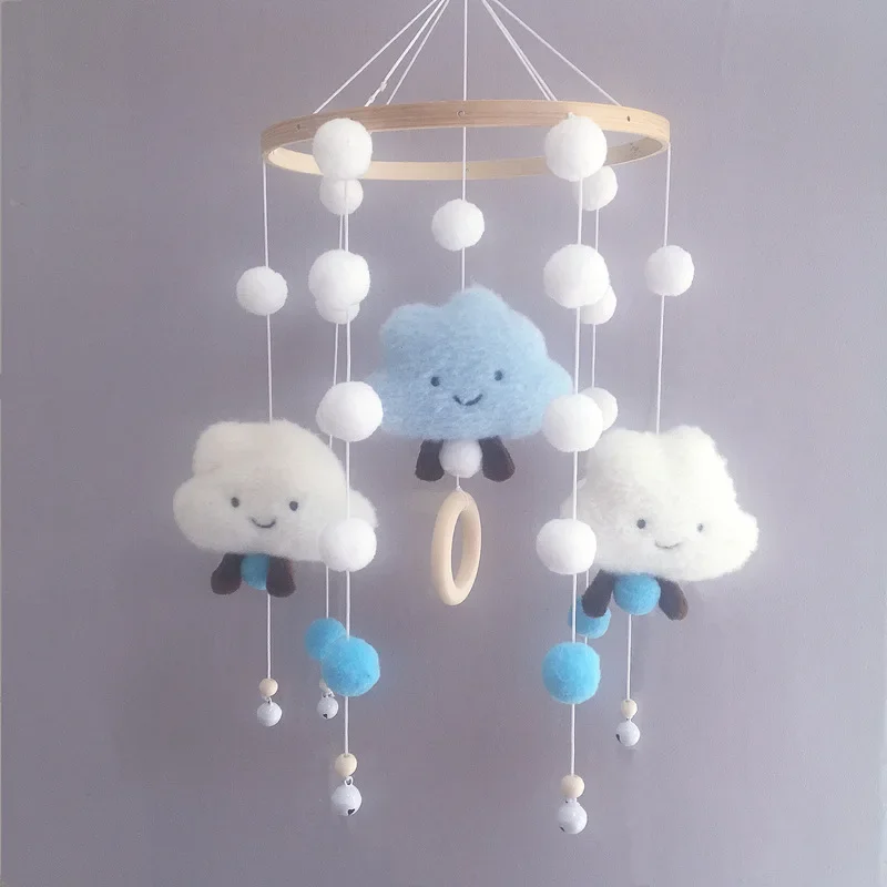 

Cloud Hair Ball Wind Chime Bed Bell Baby Crib Decoration Pendant Room Wall Decoration Hanging Accessories