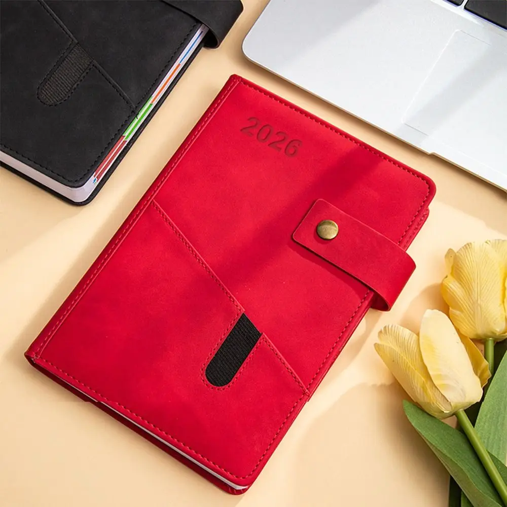 English 2026 Schedule Planner Notepad Wear-resistant Bookmark 365 Days Efficiency Notebook Portable 12 Months