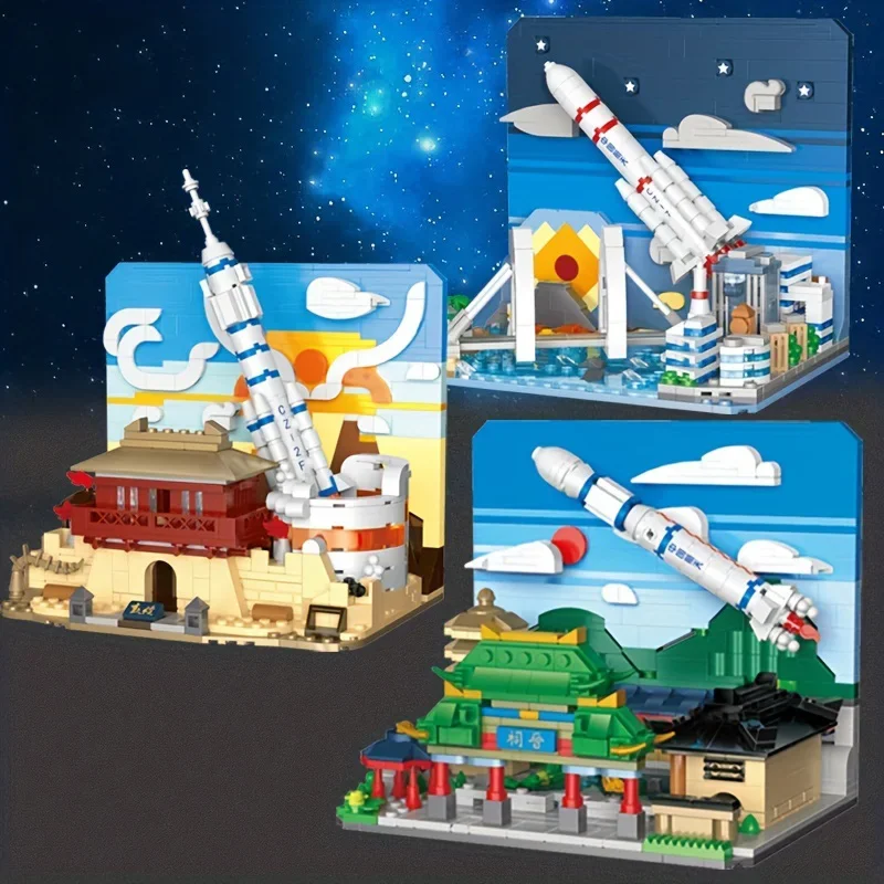 

Rocket Launch Center Building Blocks Space Shuttle Assembly Bricks Boys Toys Model Desktop Decoration Children's Holiday Gifts