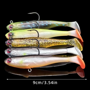 ANFS-مجموعة إغراء الصيد الناعم ، طعم السباحة الممتاز لصيد سمك القاروص ، المياه العذبة والمياه المالحة ، 5 قطع أعلى 8 مبيعات مقابل فاكتور 5-أوتار باس - رقم 7