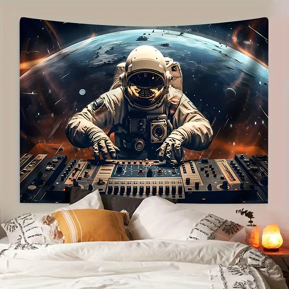 Ultra HD Astronaut Space Tapestry Wall Decor Sci-Fi Cosmic Galaxy Earth Control Panel Art Museum Quality 180x280cm Home Decorati
