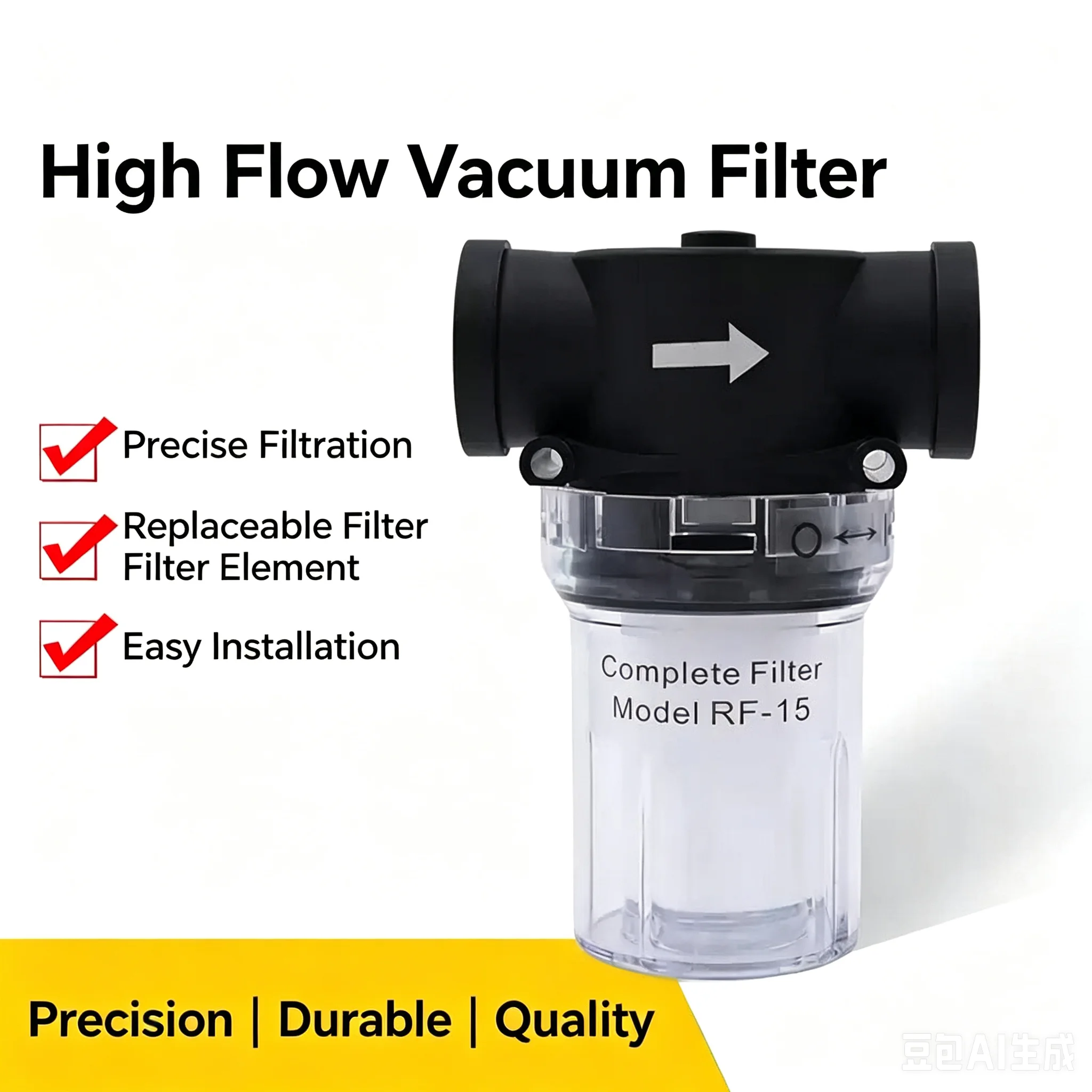 Large Flow Negative Pressure RF15/20 Vacuum Air Source Filter Vacuum Pump Filter Essential for Efficient Vacuum Systems