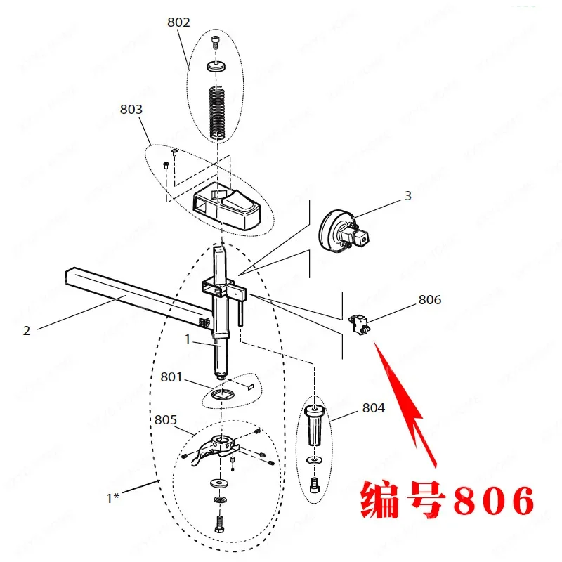 Tire removal machine accessories MS6365 tire removal machine bird's head vertical air lock locking air valve
