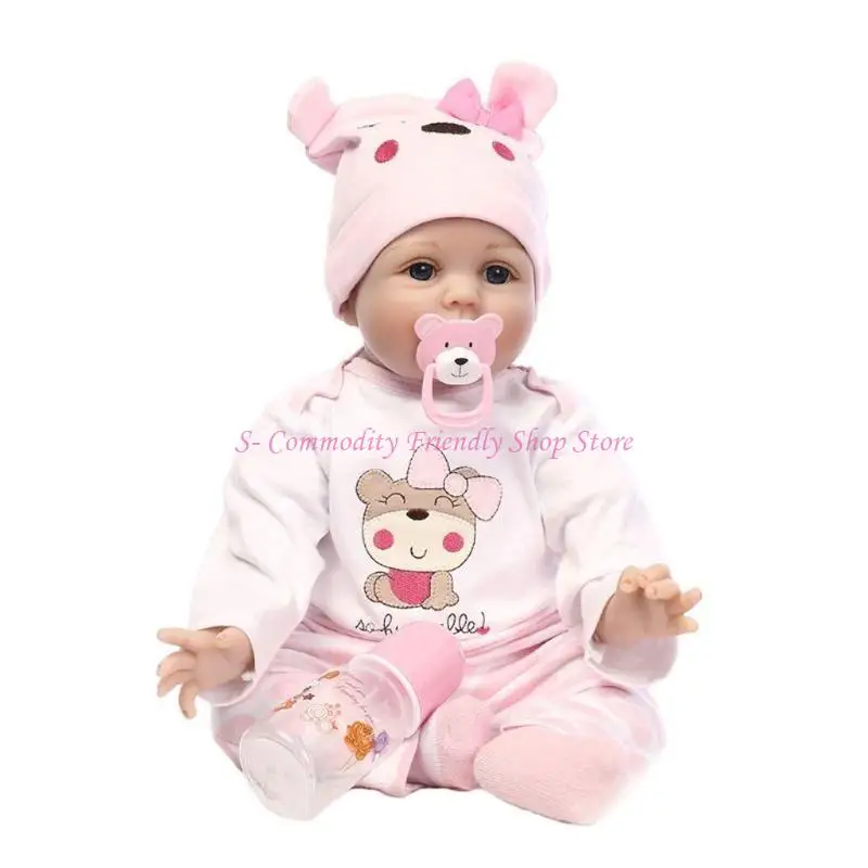 

85AE 22’’ Reborns for Doll Interactive Education Toy with Soft Body Kids Fav