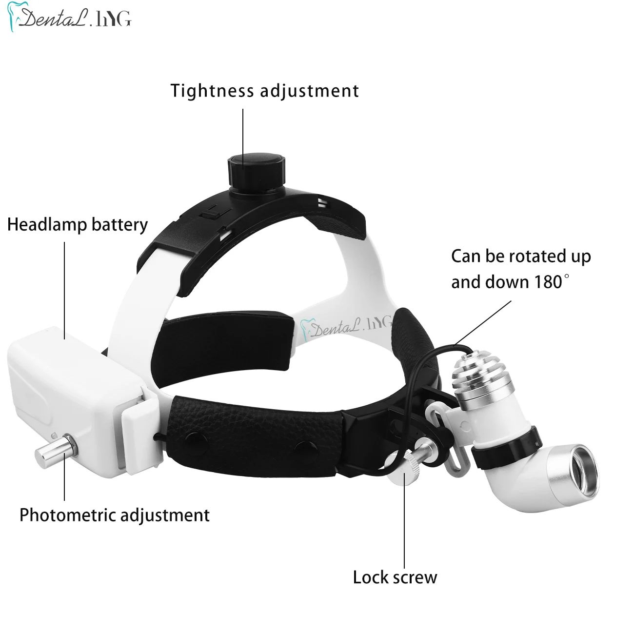 5W Dental LED Head Light Lamp For Binocular Loupes Brightness Spot Adjustable Dental Lab Headlamp Surgical Headlight