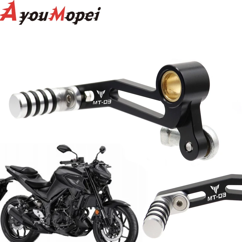 For YAMAHA MT03 MT-03 2015-2024 2021 2022 2023 Motorcycle Accessories Aluminum Adjustable Gear Shift Lever Shifter Pedal CNC