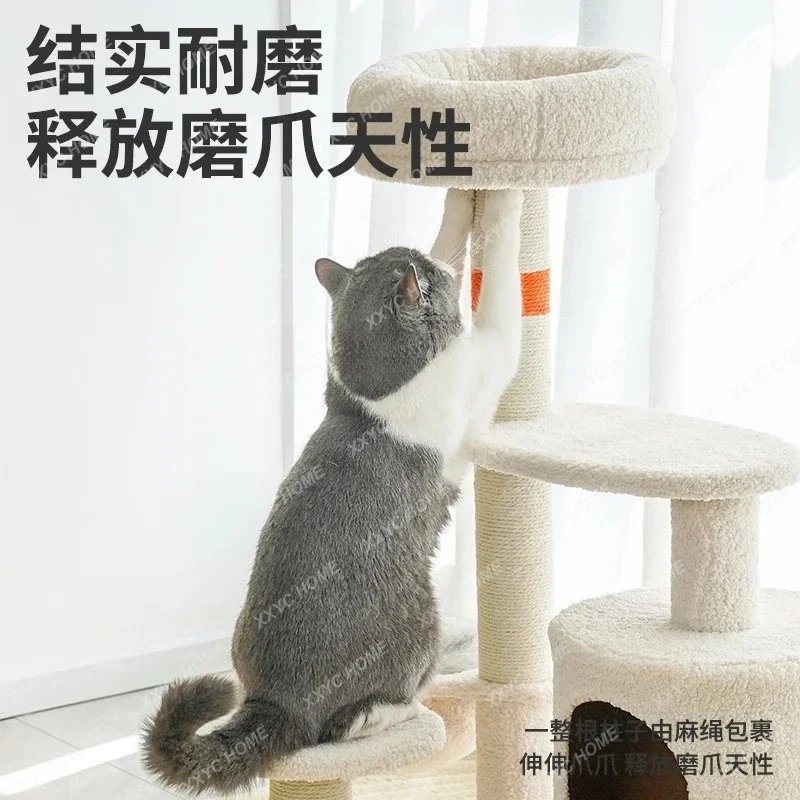 Chamfer Cat Nest Scratching Post Integrated Non-Covering Jumping Platform Warm Cat Nest Four Seasons Universal Pet Supplies