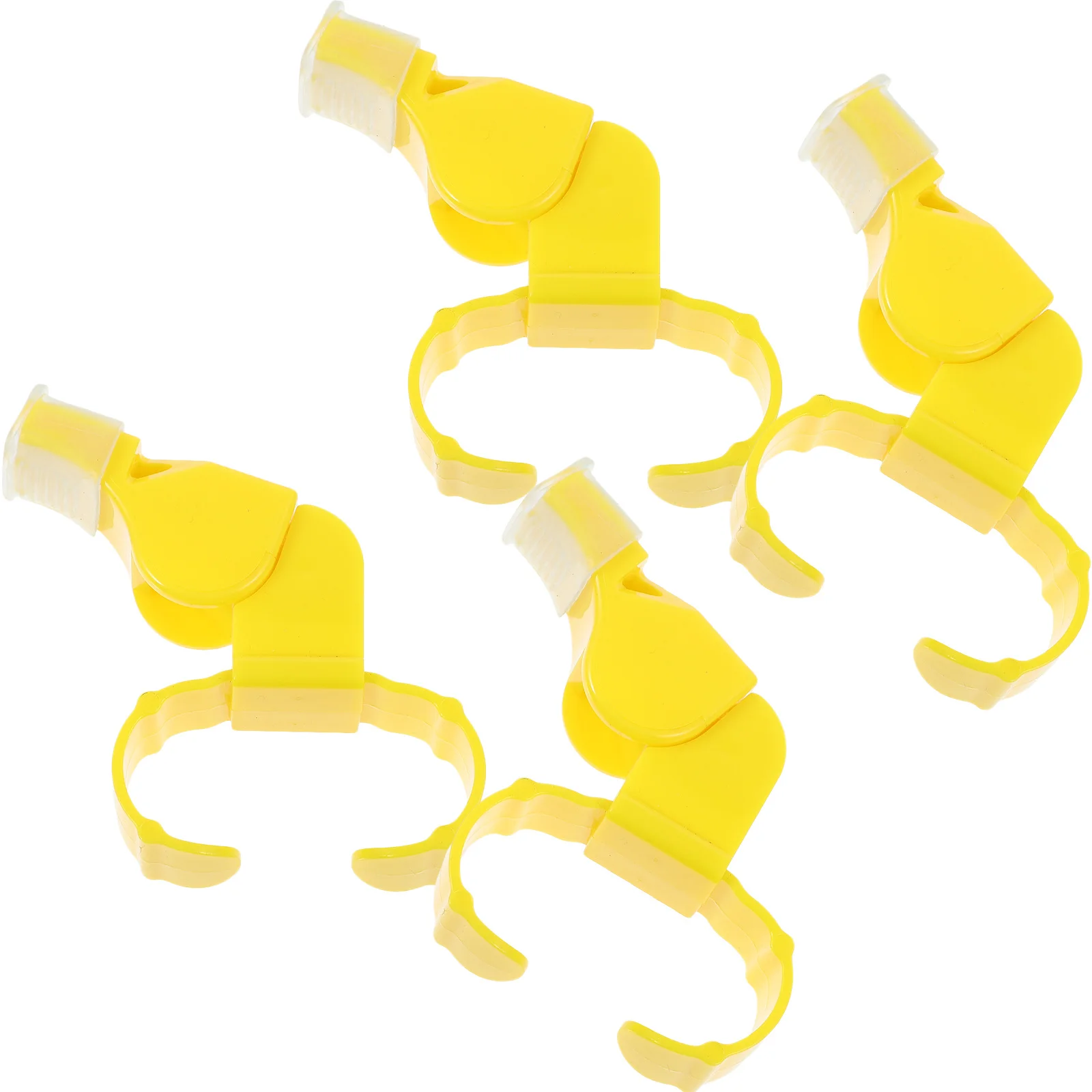 

4Pcs Compact Loud Whistle with Ring Multi Function Safety Whistle for Hiking Camping Running Coaches Teachers Gift