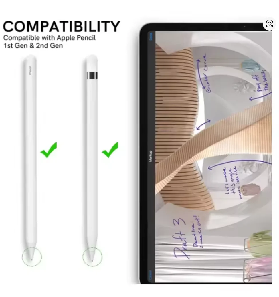 Upgraded Metal Ball Modified Pen Tip Specially Designed for Apple Pencil 1/2/Usb-C/Pro Wear-Resistant, Smooth Writing, Excellent
