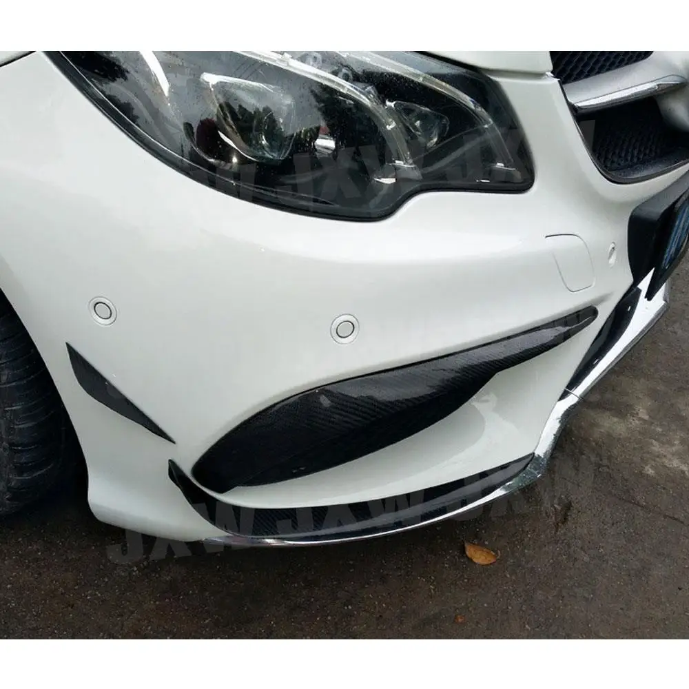 

JCHEY 6PCS Carbon Fiber Front Fog Light Lamp Grille Slats Cover Trim Frame for Benz W207 C207 Coupe E200 E260 E300 2 Door 14-16