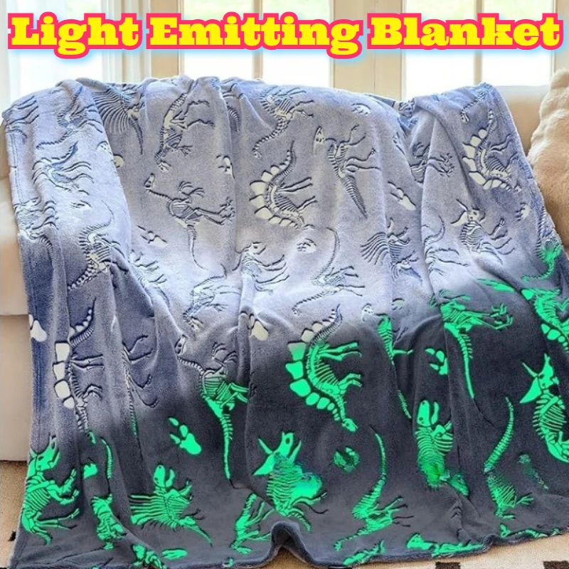  توهج الظلام الصوف بطانية كرة القدم كرة القدم نمط تضيء يلقي طفل الحضانة الرعاية النهارية وقت القيلولة لينة أفخم الدافئة سرير مريح #1