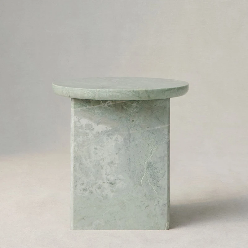 Furniture Home Decor Natural Stone Living Room Furniture Custom Size Color Marble Round Side Table for Living Room