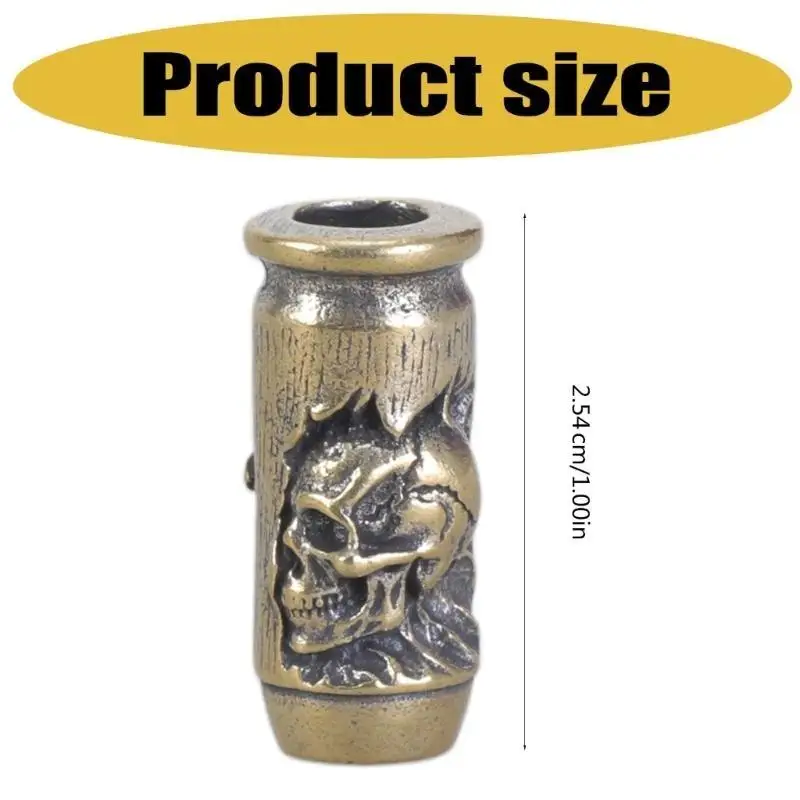 652F Skeleton Head Swords Pendant Skeleton Tube Beads Pendant Backpack Decoration for Camping and Hiking