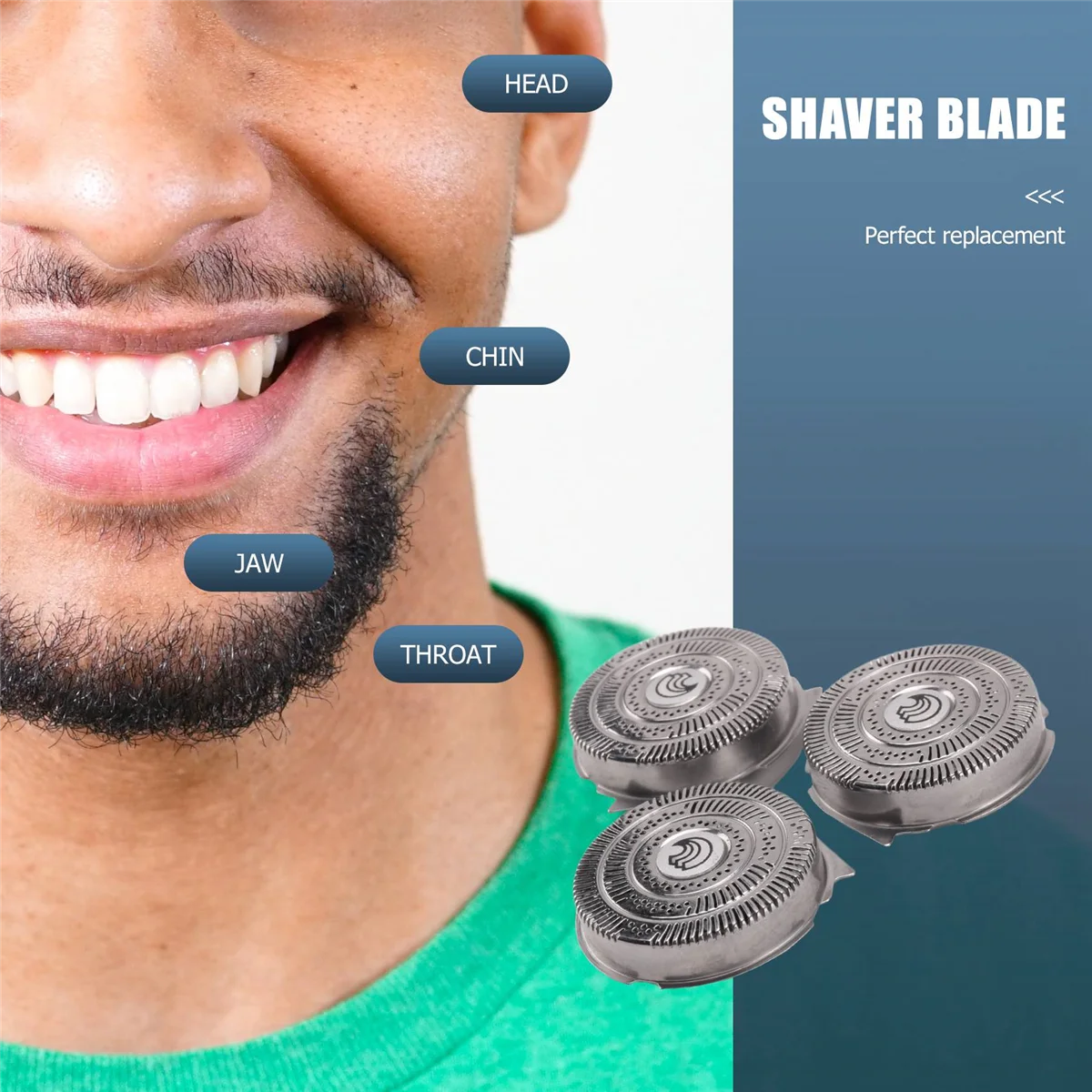 Lâmina de lâmina de substituição para Philips Shaver, HQ9, HQ9100, HQ9190, HQ9070, HQ9170, HQ9020, HQ8160, HQ8250, HQ9090, 3 unidades