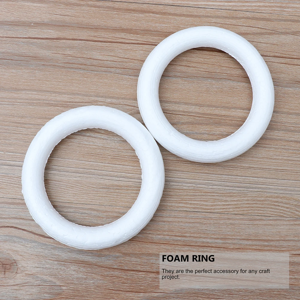 

16 Pcs Christmas Wreath Accessories Craft Circles Ring DIY Round Light Stick Colorful Donuts Foam