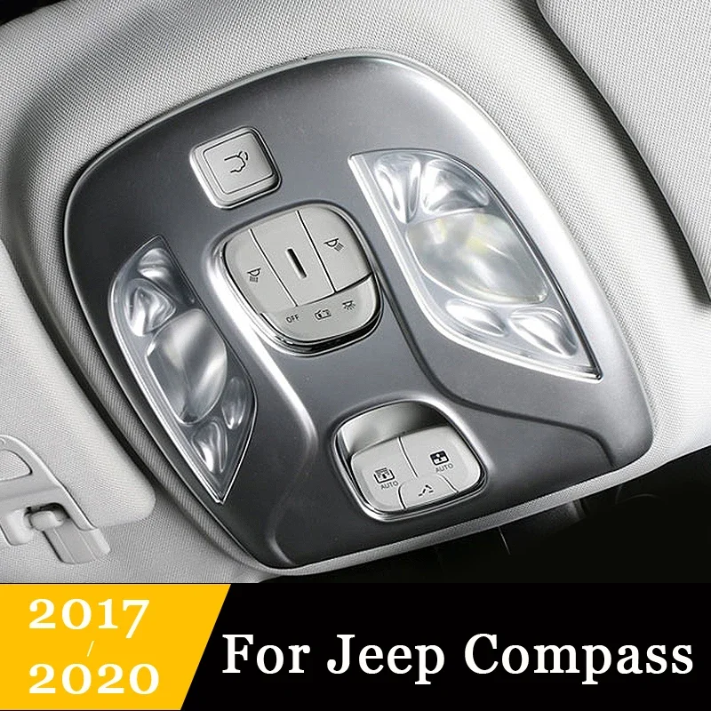 

Для Jeep Compass 2017 2018 2019 2020 ABS/углеродное волокно, передние лампы для чтения, панель, накладка, наклейка, аксессуары для стайлинга автомобилей