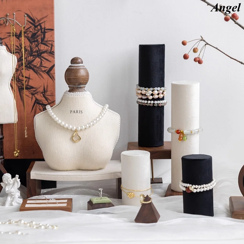 

Бархатная подставка для браслетов, многослойная стойка-органайзер для ювелирных изделий из хрустальных бусин для браслетов, ожерелий, витрина для фотографий P