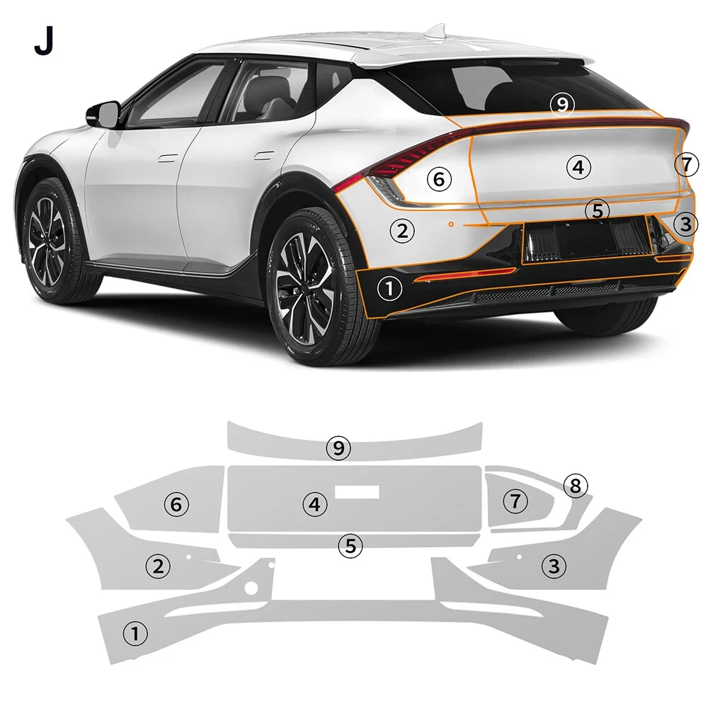 

8.5Mil TPU Scratch-resistant Car Paint Protection Film For KIA EV6 Wind 2021-2024 Car Body Transparent Bra Per-cut PPF Kit