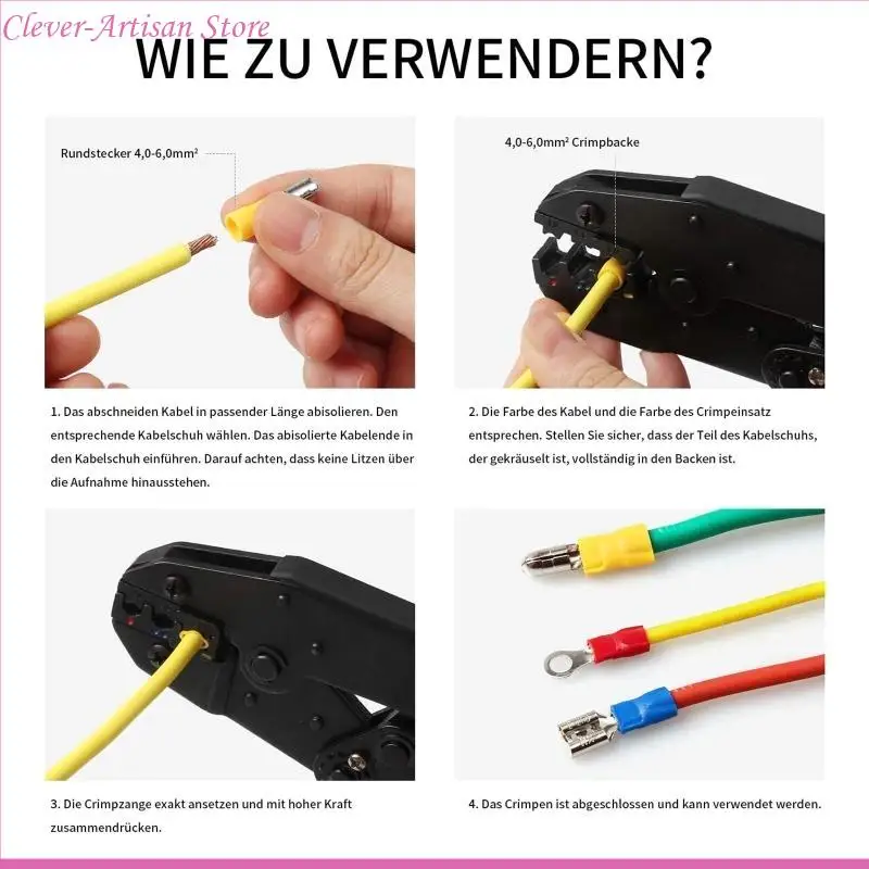 E06B krimpgereedschap vooraf geïsoleerde kale terminal krimpende awg22-10