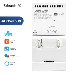 Commutateur Wifi Tuya 85-250V 220V, technologie 1/2/4 canaux, citations d'inching, fonctionne avec Alexa Google Home Smart-Life