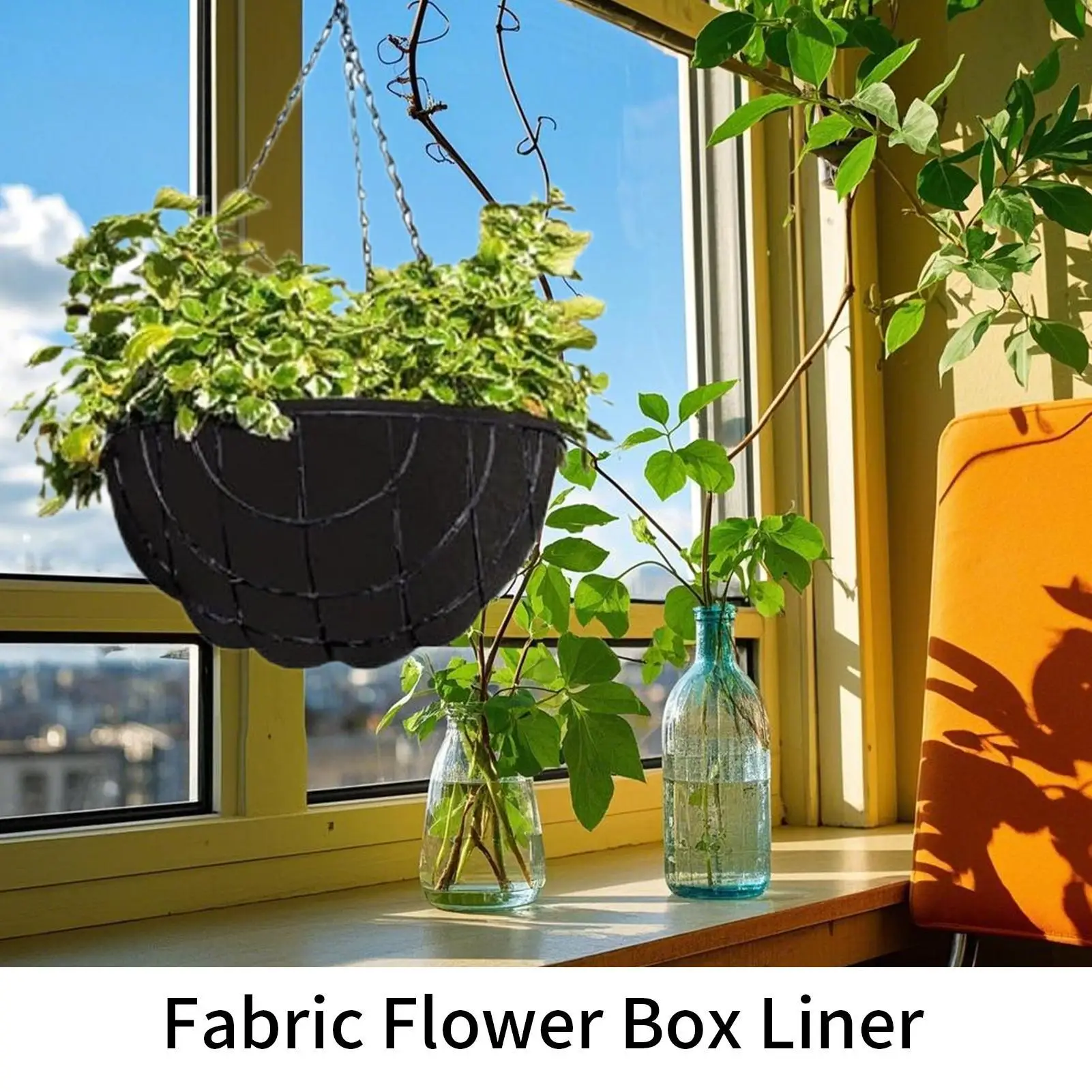 

Вкладыш для цветов в рулоне, вкладыши для оконных коробок, дышащие черные листы для горшков, замена листов для двора, открытого патио, балкона