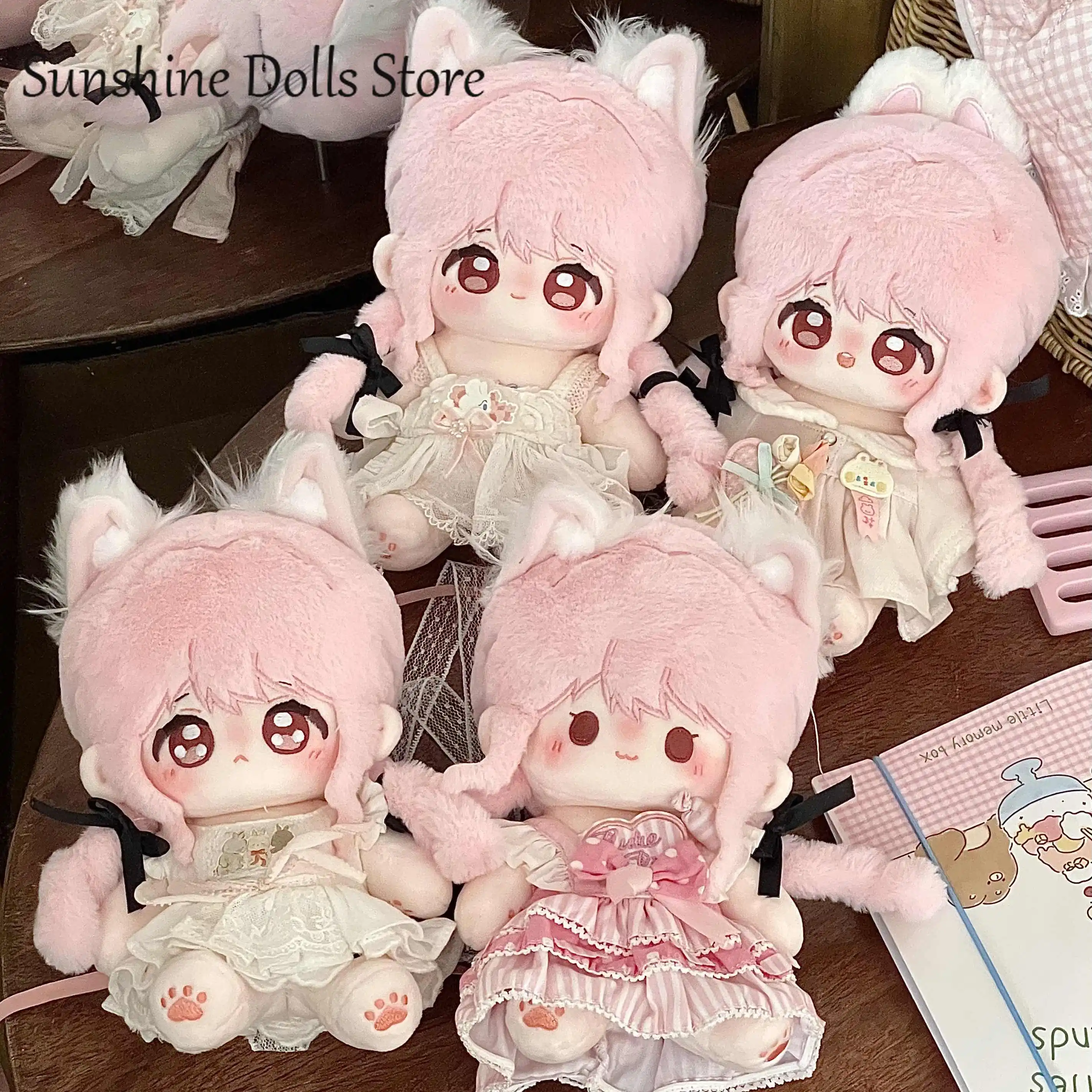 

20 см милая розовая хлопковая кукла Infinity Nikki, обычное тело, плюшевые игрушки, косплей, аниме-фигурка, мягкие плюшевые талисман, плюшевый подарок для детей