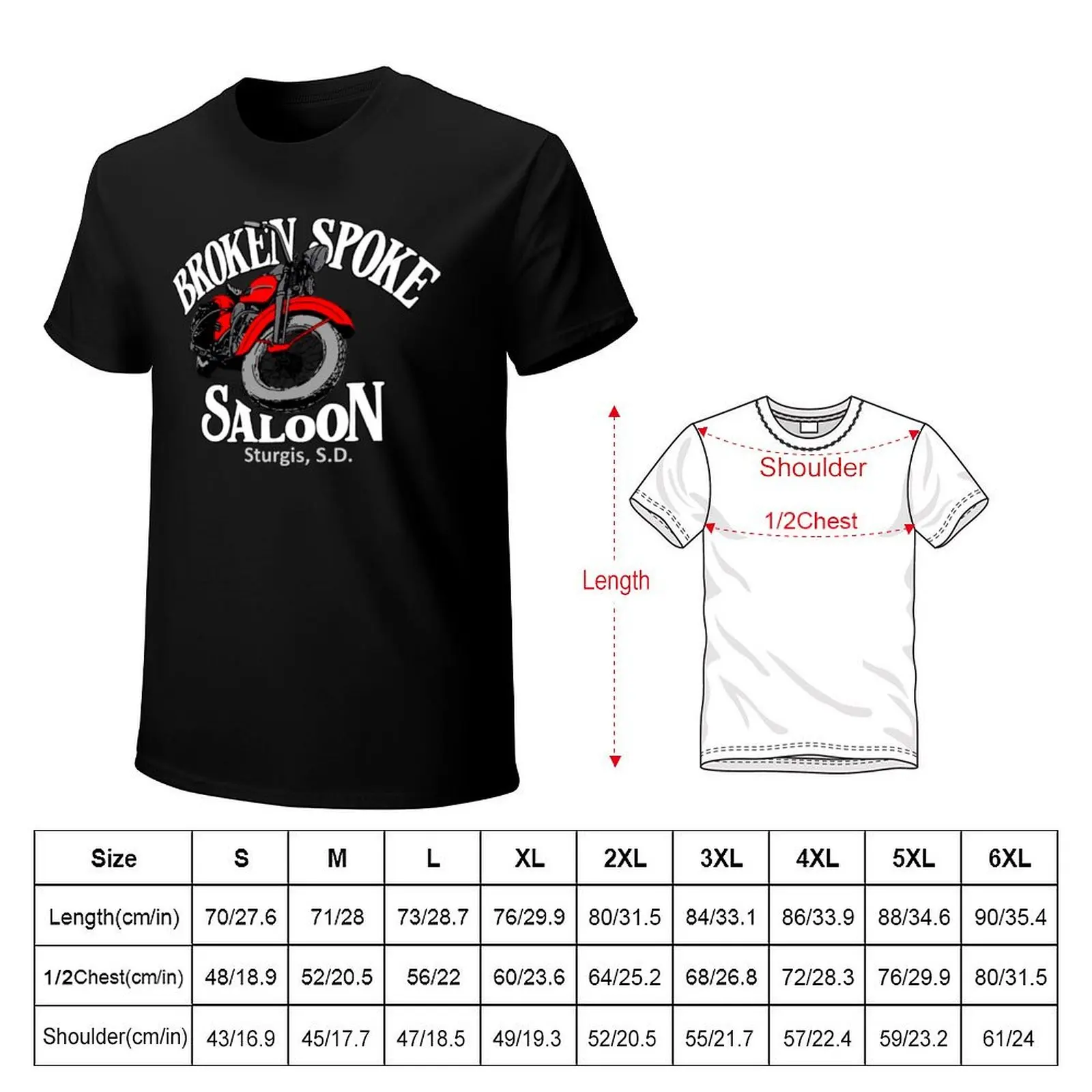 80s Broken Spoke Saloon Motorcycle T-Shirt Blouse customizeds men graphic tees