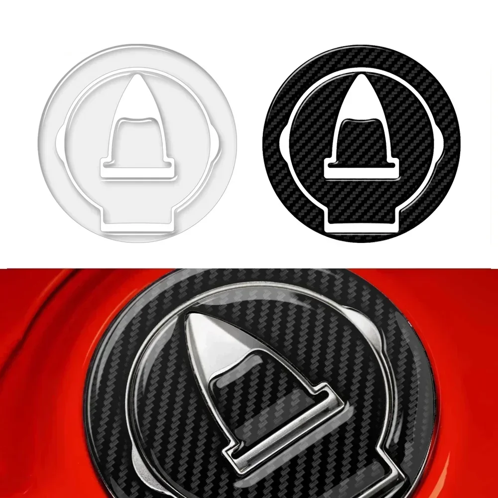 

For Ducati Models From 2009 Motorcycle Fuel Cap Cover Decal Sticker 3D Carbon Look