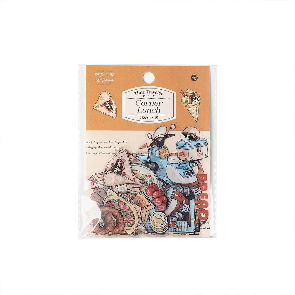 30 pcs/1 Lot Kawaii เครื่องเขียนสติกเกอร์ Time Traveler Diary Planner ขยะ Journal ตกแต่ง Scrapbooking DIY CRAFT สติกเกอร์