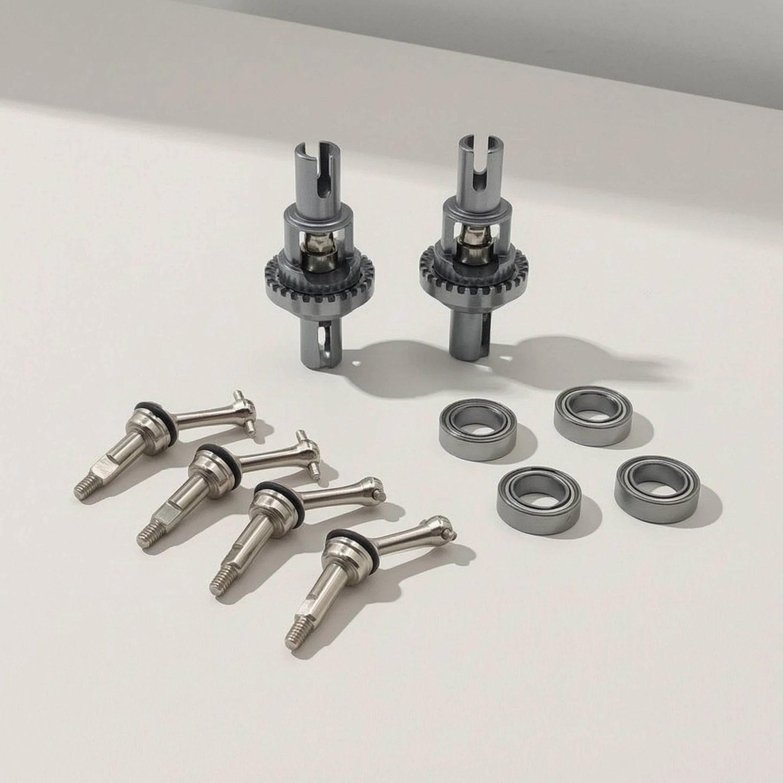 Differential with Drive Shafts Metal RC Car Differential Drivetrain Kit Easy to Replace Hardware Compact for Hobbyists, Tuning