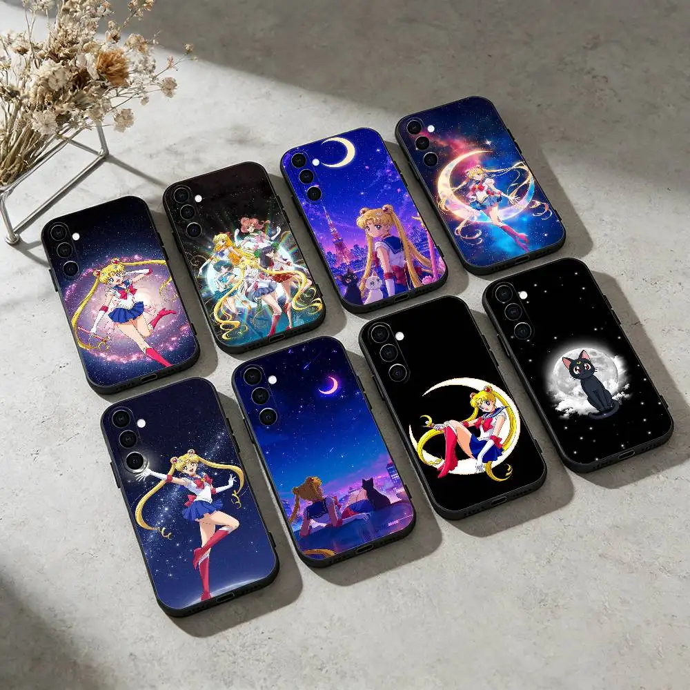Sailor Moon-S Classic Animation  Phone Case For Samsung Galaxy A91,80,73,72 ,71,53,52,32 ,31,22,21s,20,Soft Black Case