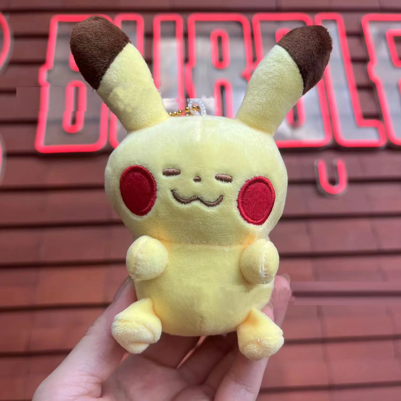 30pcs/lot 4inch Cute Bulbasaur Squirtle Eevee Plush Toys Keychain Charizard Doll Charms Gifts Wholesale