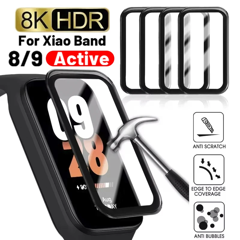 Folia ochronna 3D Curved Edge dla Xiaomi Band 8 9 Active Screen Protector Cover dla Mi Band 8 9 Active Smartwatch Akcesoria