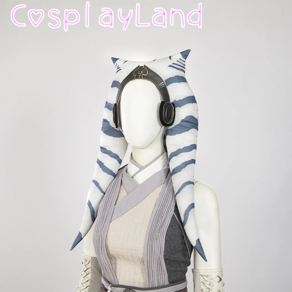 SW Ahsoka Tano Costume Cosplay Outfits With Headwear And Cloak Women Cosplay Accessories Halloween Carnival Comic Con Full Set