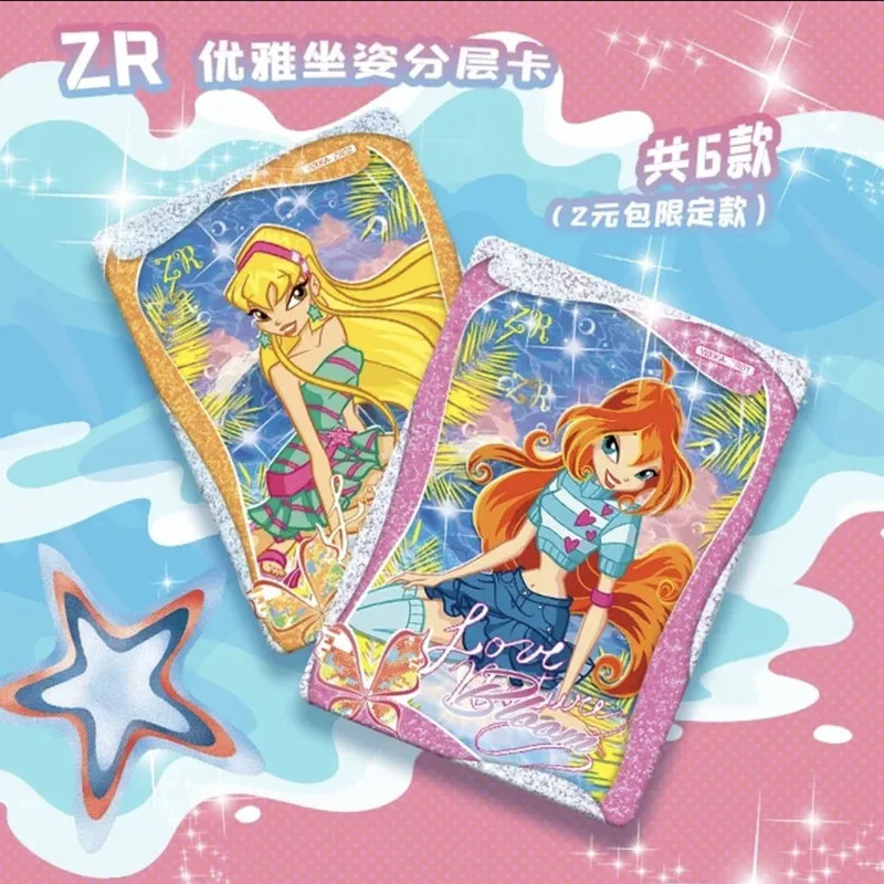 حقيقي Winx نادي بطاقة حقيبة سحرية الجنية حقيبة الجنية العجائب بطاقات بلوم ستيلا فلورا أنيمي جمع بطاقات اللعب الهدايا